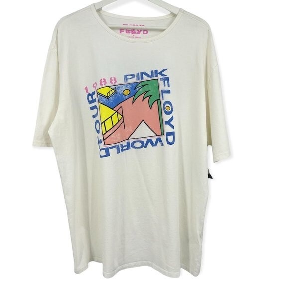 PINK FLOYD T-Shirt LUCKY Brand womens sz Med oversized graphic Vintage style tee - Picture 3 of 11